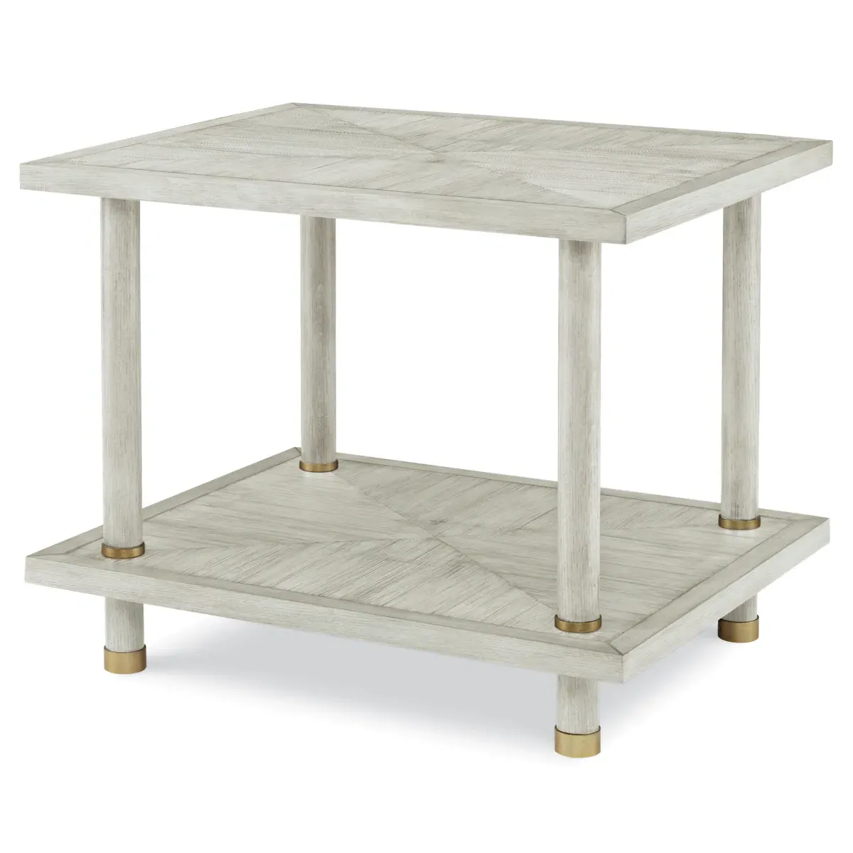Biscayne Rectangular Side Table - Cream