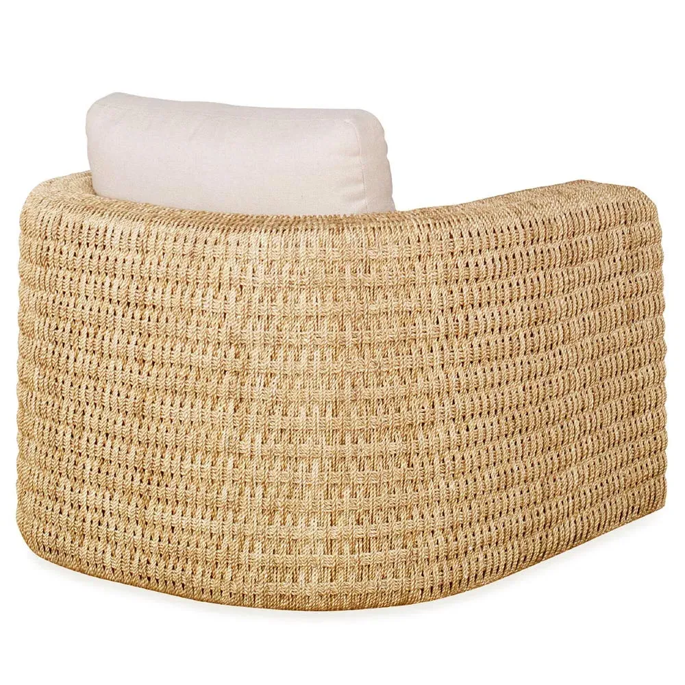 Bottega Swivel Lounge Chair - Cream, Rattan