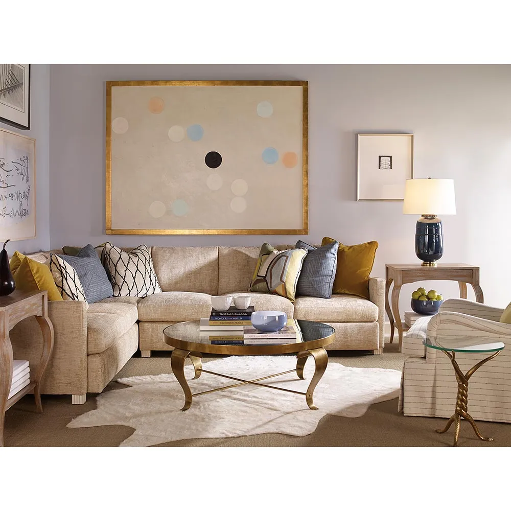 Brooke Round Drink Table with Serpent Base - Brass, Glass