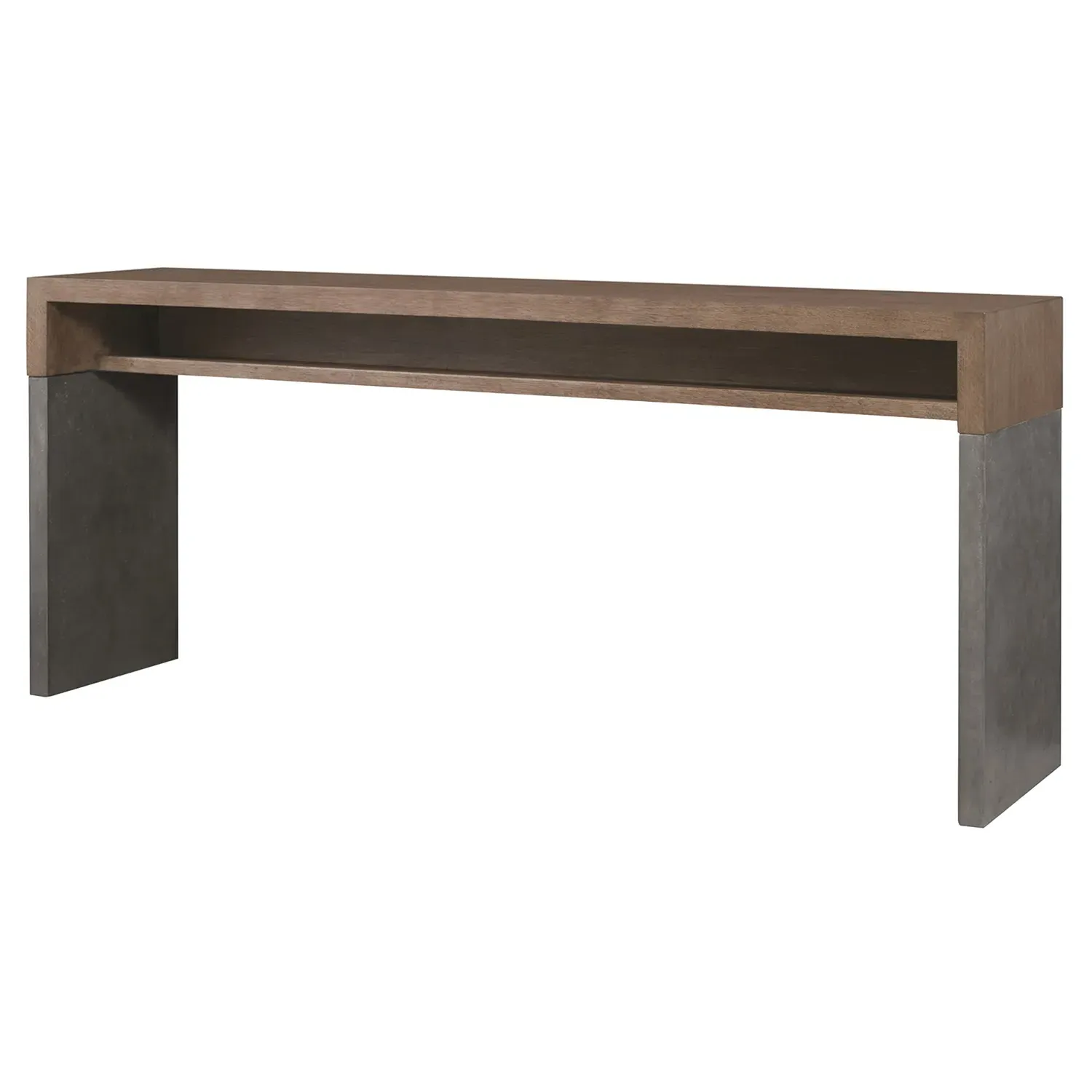 Casa Bella Curved Console Table - Timber Grey, Oak