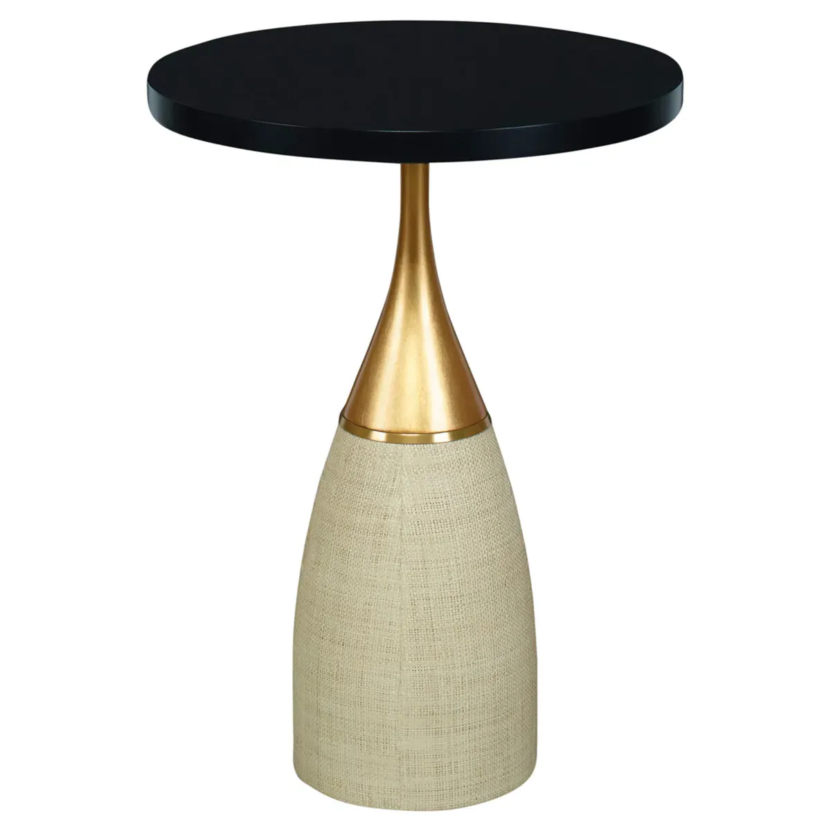 Cass Hollywood Regency Side Table - Natural, Raffia