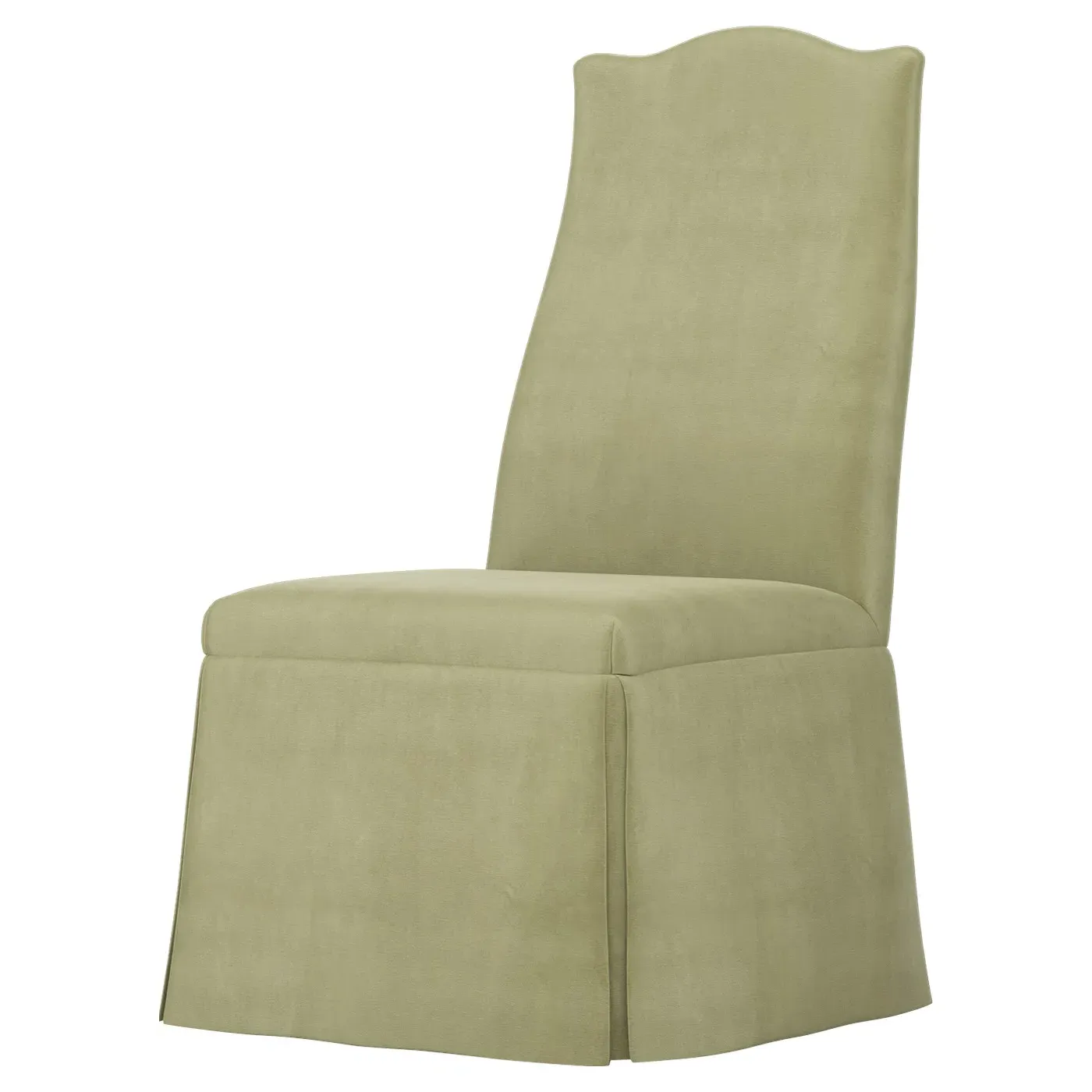 Chandler Skirted Dining Chair - Eucalyptus, Performance Velvet image