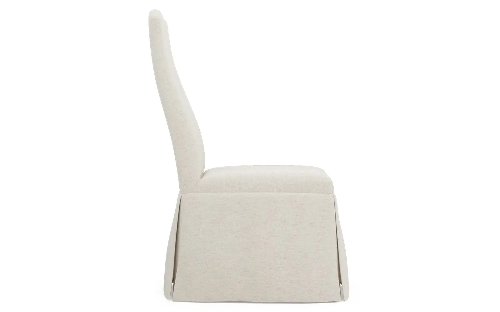 Chandler Skirted Dining Chair - Rainstorm, Performance Velvet