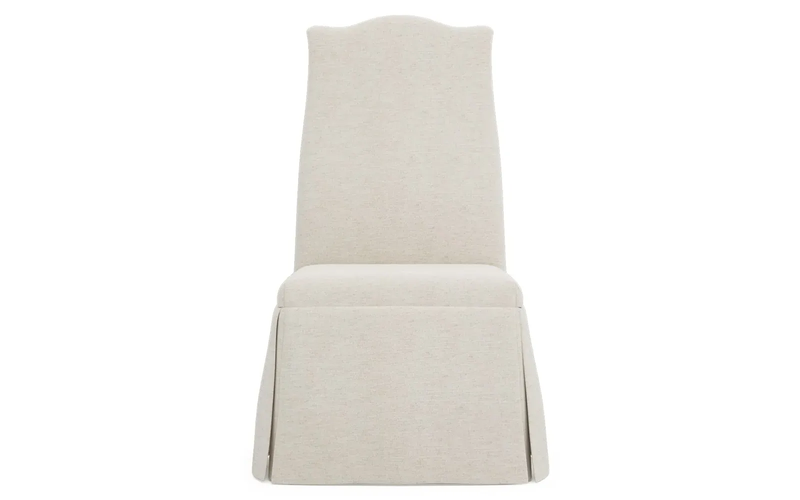 Chandler Skirted Dining Chair - Rosemary, Chenille