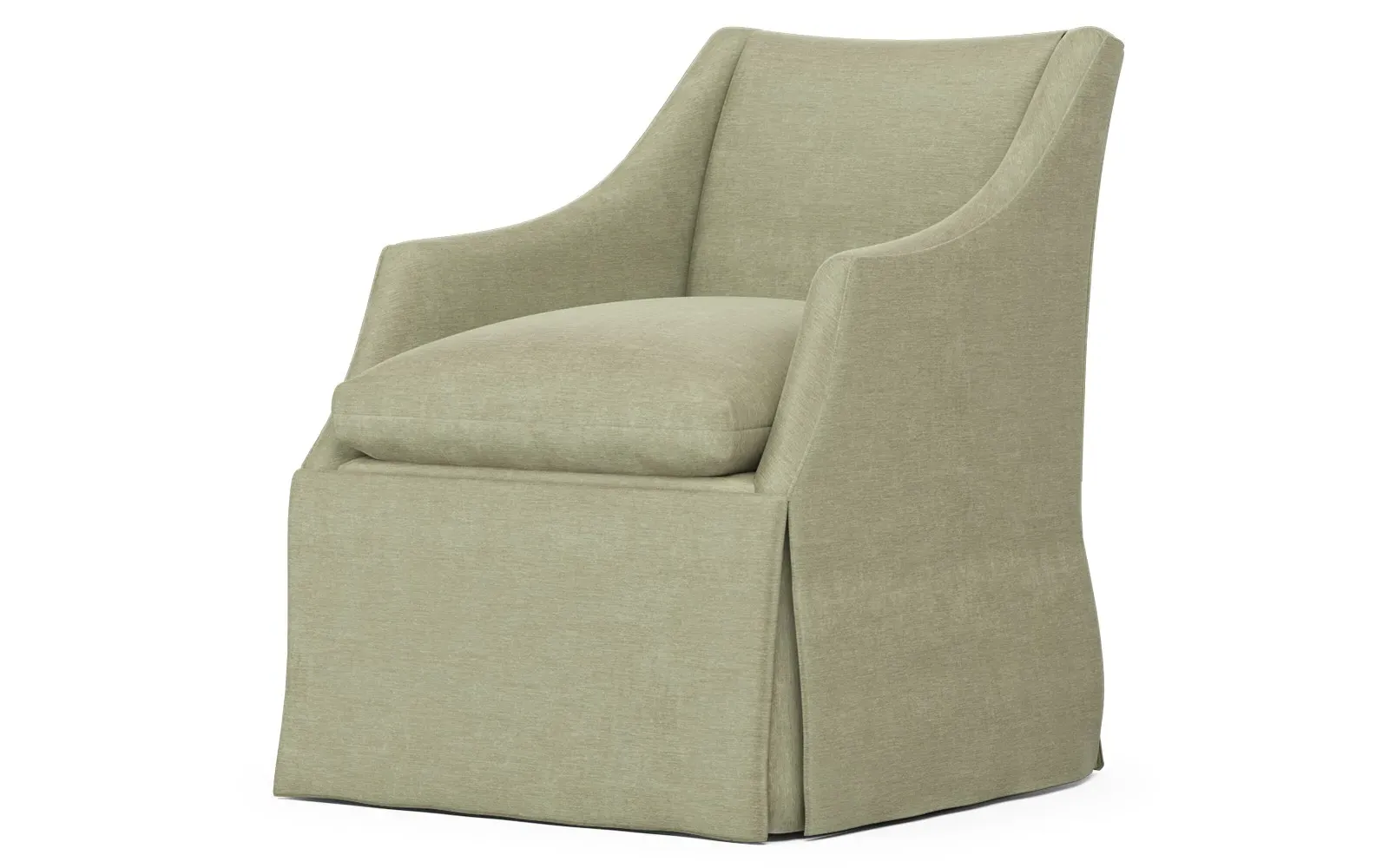Coloney Chenille Skirted Swivel Chair - Rosemary