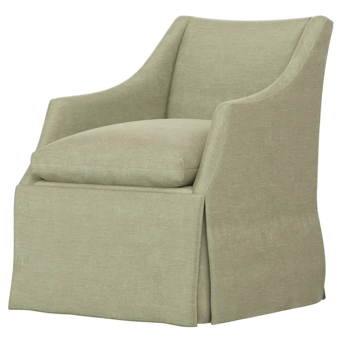 Coloney Chenille Skirted Swivel Chair - Rosemary image