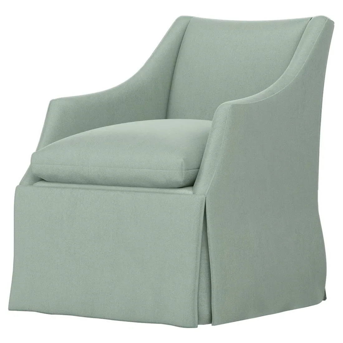 Coloney Skirted Swivel Chair - Aloe