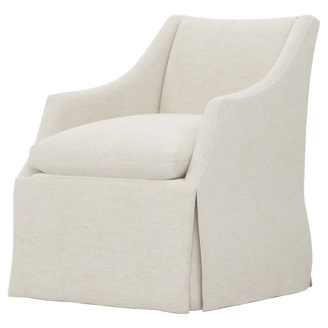 Coloney Skirted Swivel Chair - Heathered Ivory image