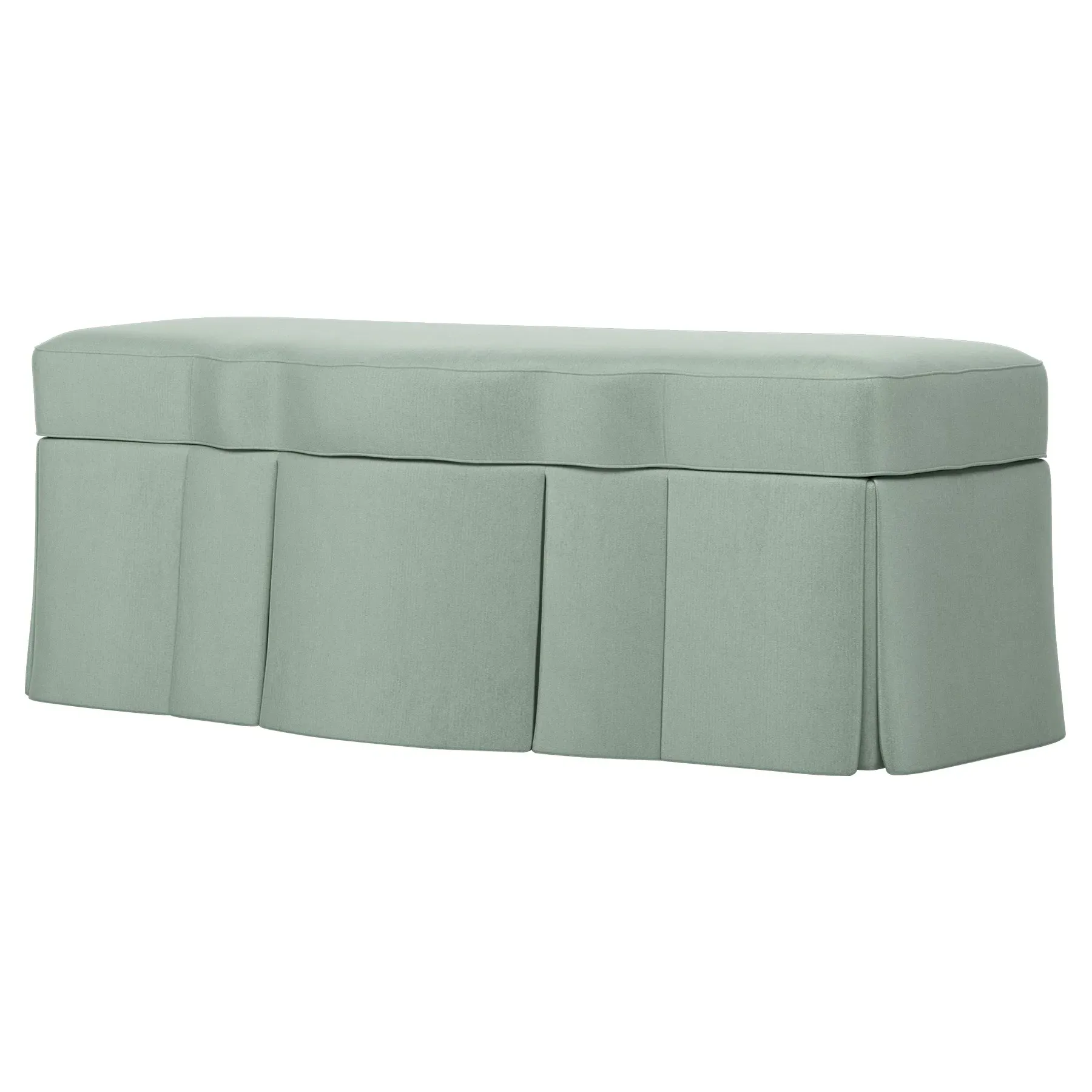 Cornell Skirted Storage Bench - Aloe