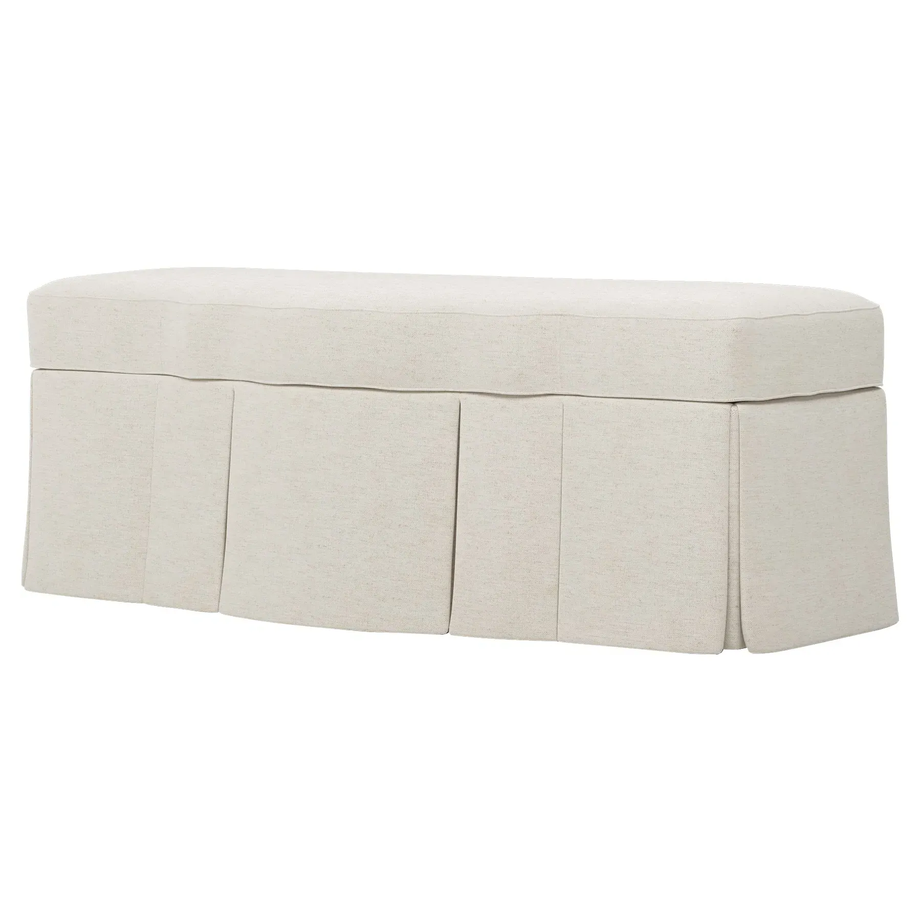 Cornell Skirted Storage Bench - Heathered Ivory image