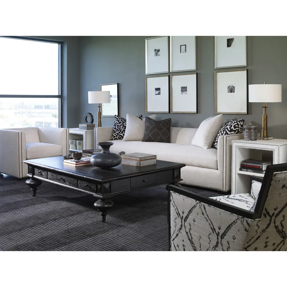 Grand Oak 5 Drawer Coffee Table with Storage - Brown, Oak