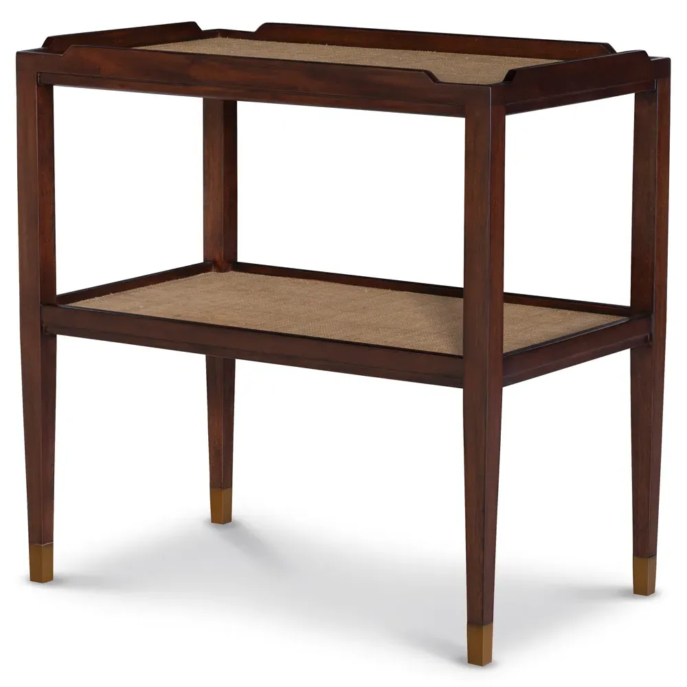 Honu Tray Side Table - Brown, Mahogany