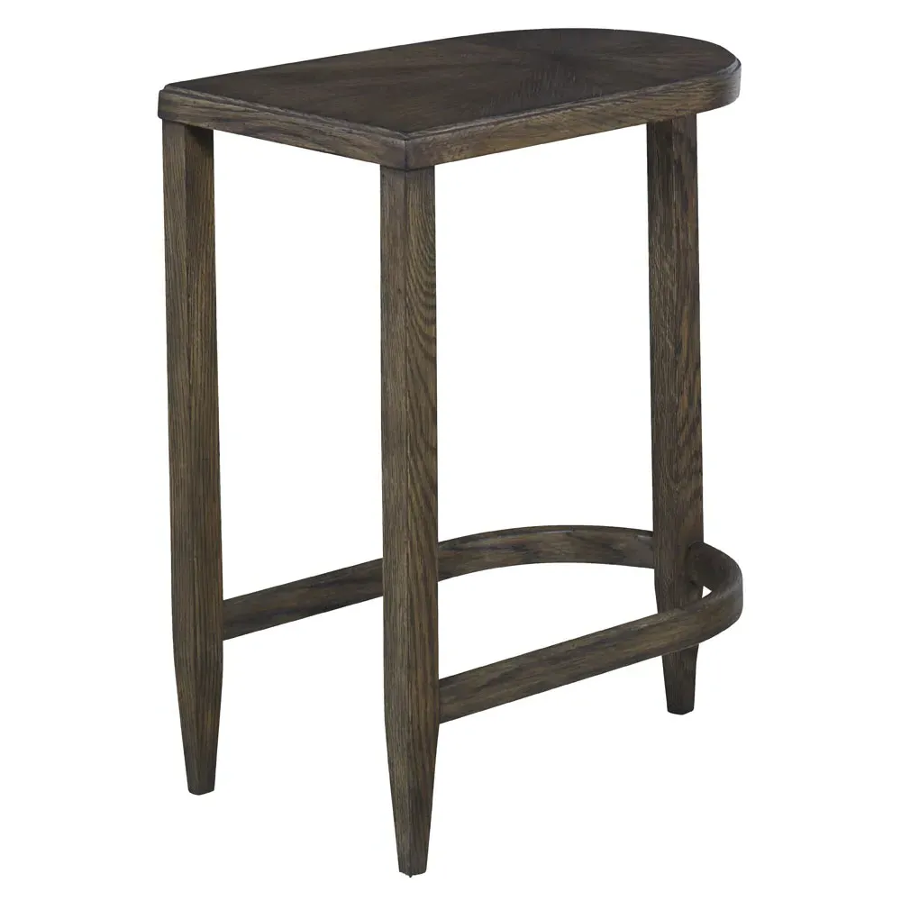 Jesse Nesting Demilune Side Table - Dark Brown, Oak