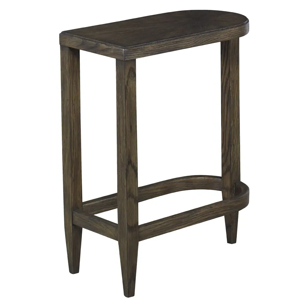 Jesse Nesting Demilune Side Table - Dark Brown, Oak