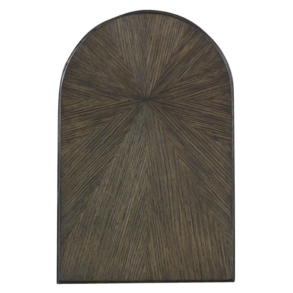 Jesse Nesting Demilune Side Table - Dark Brown, Oak