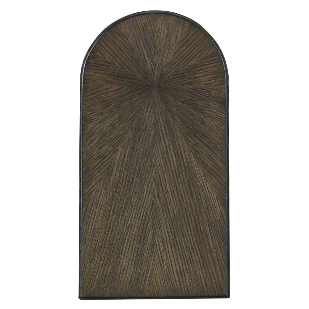 Jesse Nesting Demilune Side Table - Dark Brown, Oak