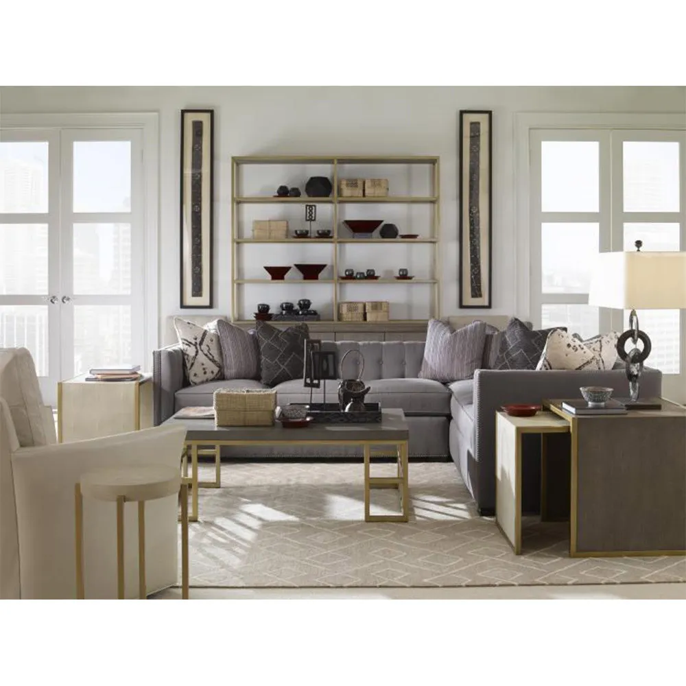 Kendall Side Table - Beige, Faux Shagreen