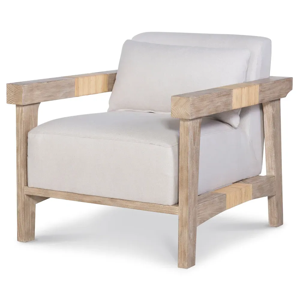 Koehn Lounge Chair - Off White, Linen
