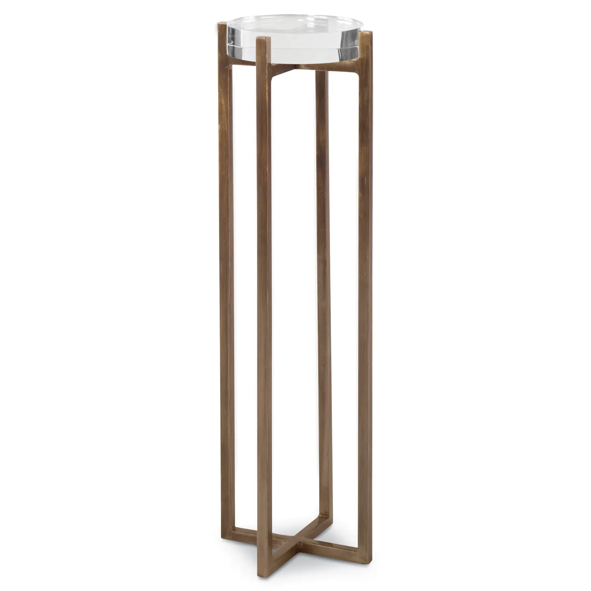 Larchmont Square Side Table - Gold, Acrylic