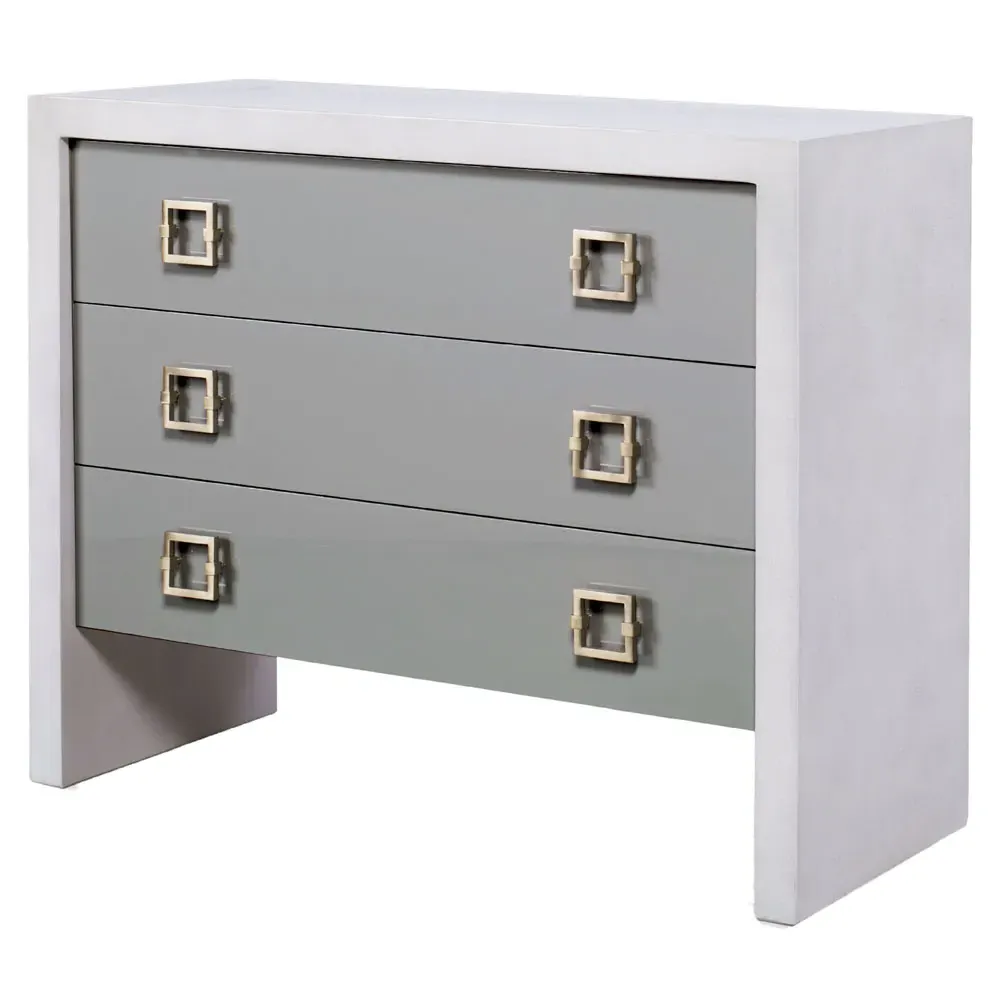 Liza 3 Drawer Bachelor Chest Dresser - Blue, Oak