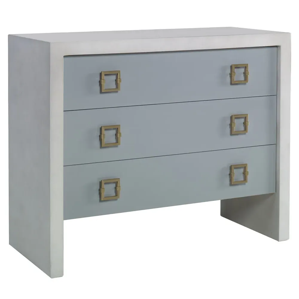 Liza 3 Drawer Bachelor Chest Dresser - Blue, Oak