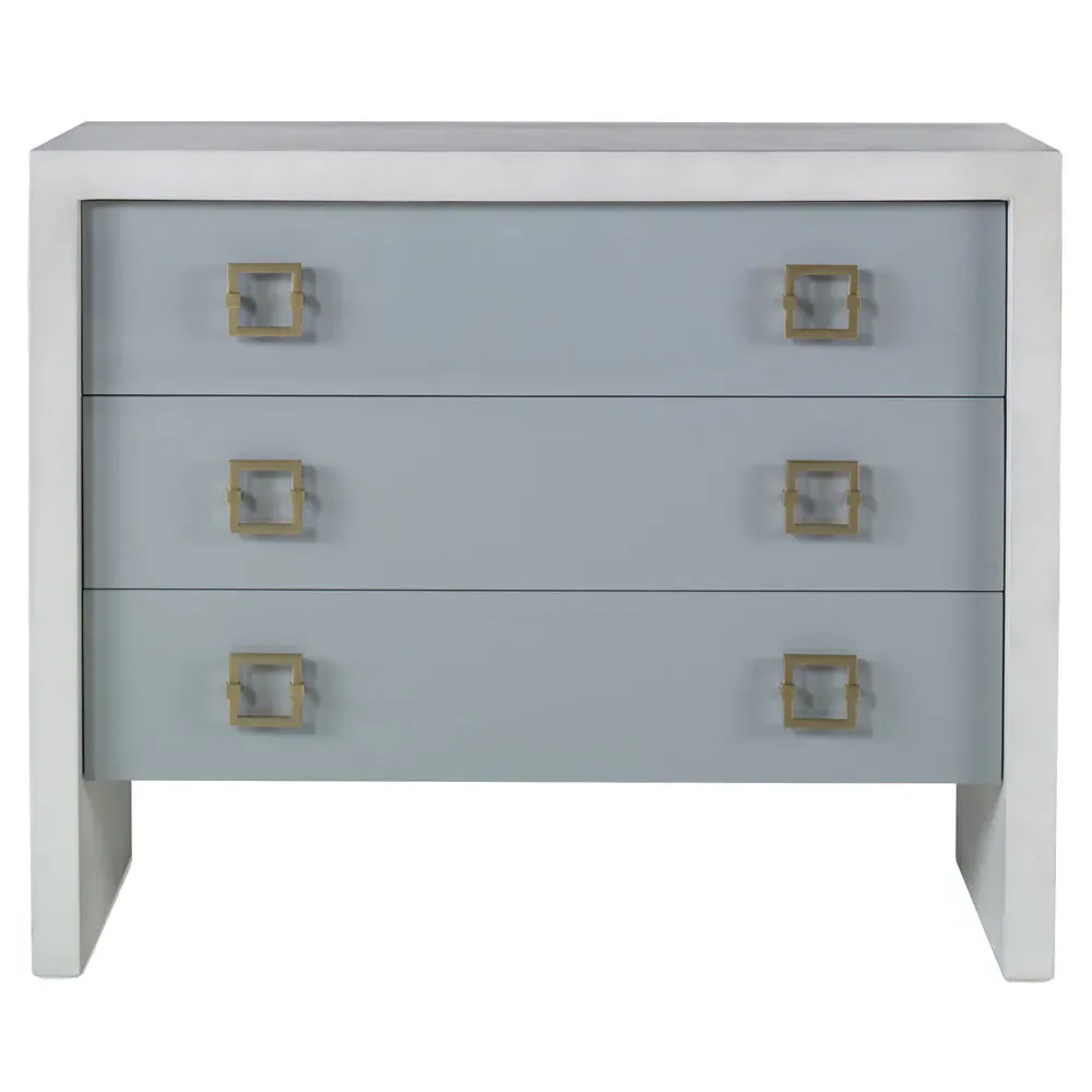 Liza 3 Drawer Bachelor Chest Dresser - Blue, Oak image