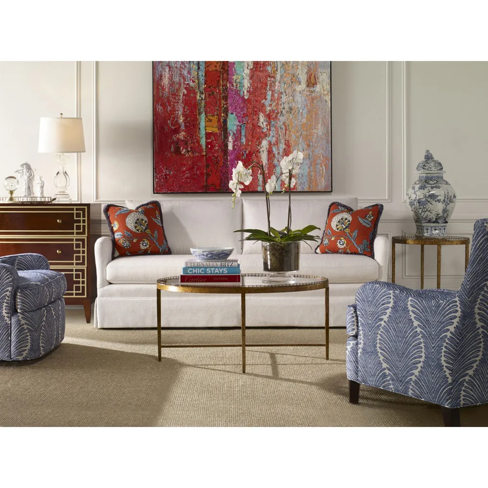 Logan Round Side Table - Brass, Tempered Glass