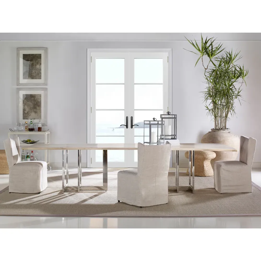 Loren Slipcover Dining Side Chair - Grey, Linen