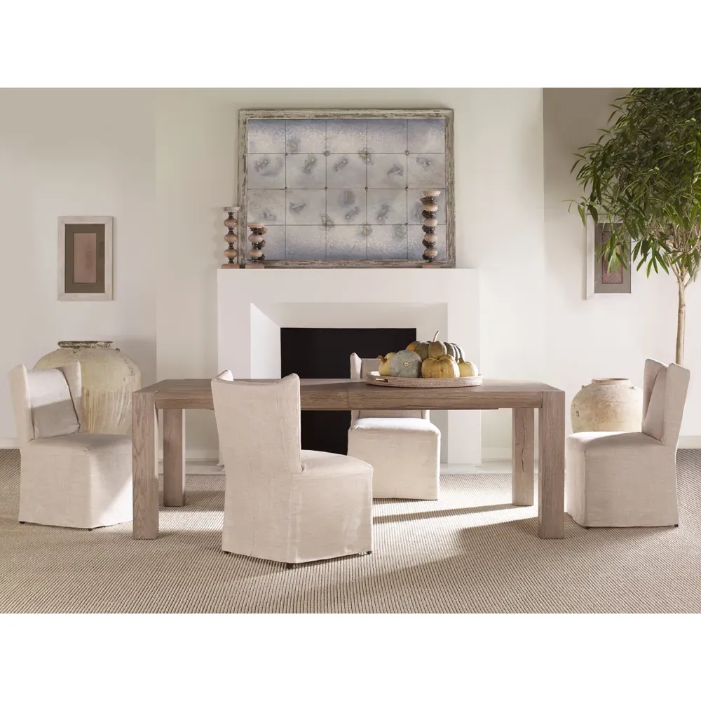 Loren Slipcover Dining Side Chair - Grey, Linen