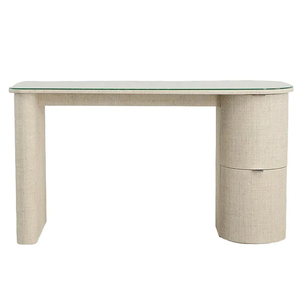 Micco Desk - Off White, Raffia image