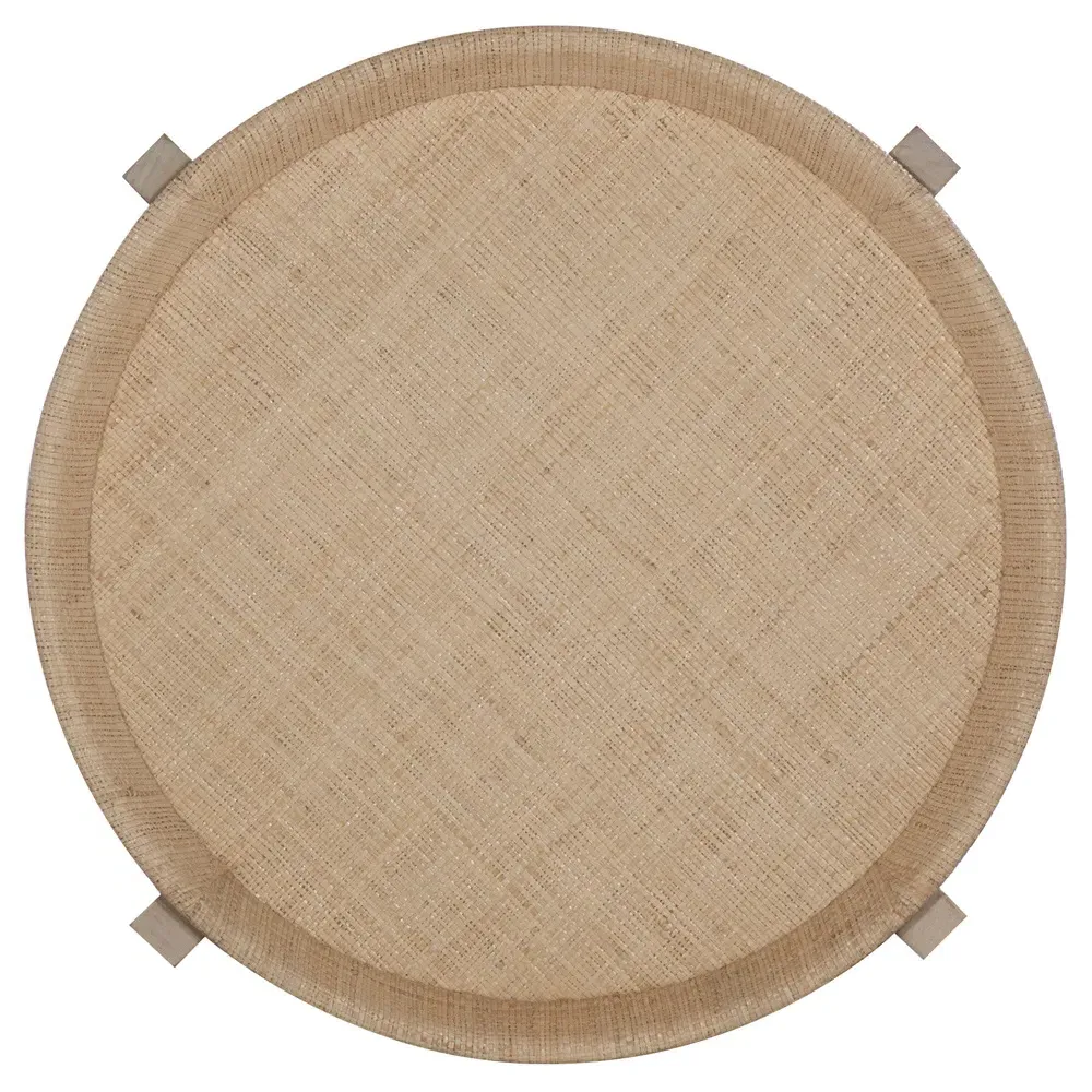 Miramar Large Side Table with Tray Top - Natural, Raffia