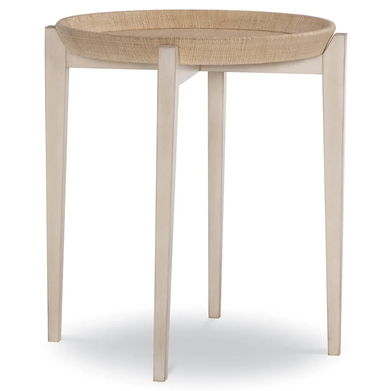 Miramar Large Side Table with Tray Top - Natural, Raffia