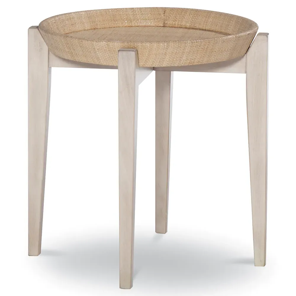 Miramar Medium Side Table with Tray Top - Natural, Raffia image