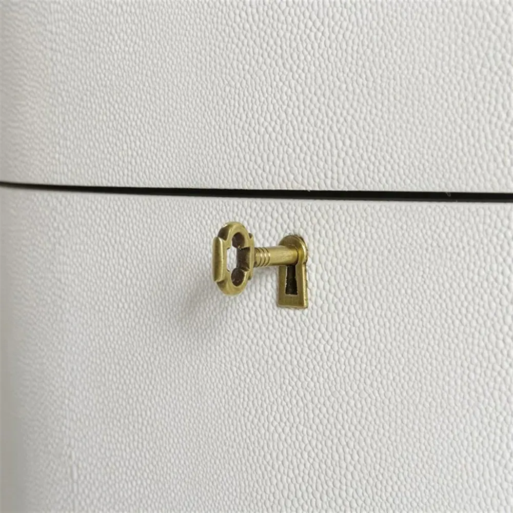 Monroe 3 Drawer Bachelor Chest - White, Faux Shagreen