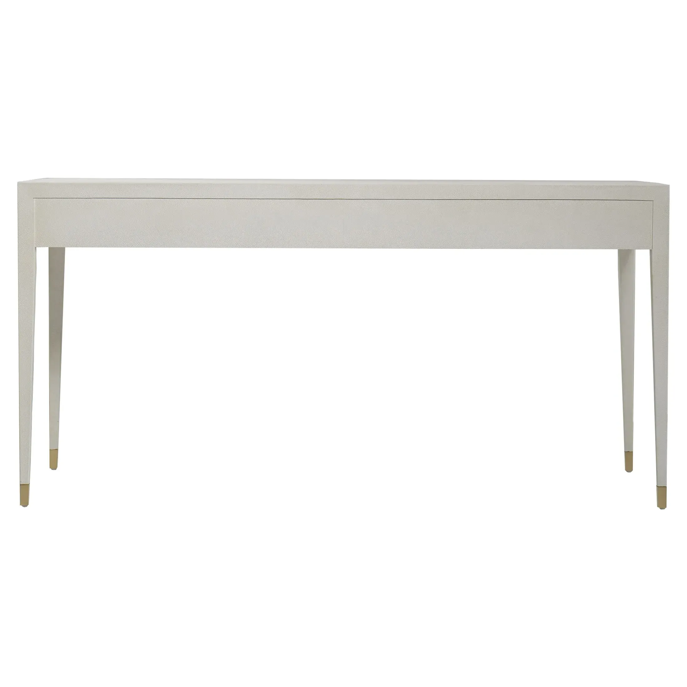 Monroe Writing Desk with 3 Drawers - White, Faux Shagreen