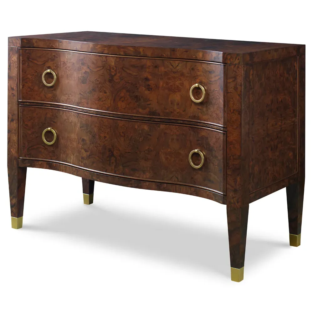 Osborne Bachelor Chest - Brown, Walnut Burl