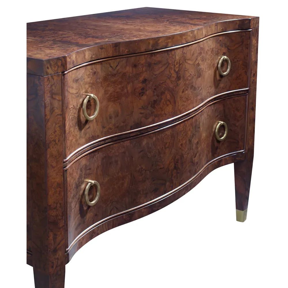 Osborne Bachelor Chest - Brown, Walnut Burl