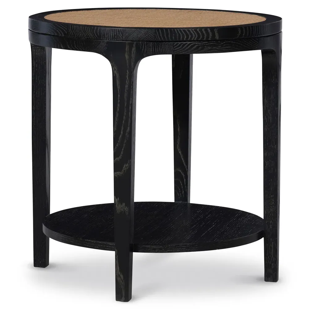 Rohan Square Side Table - Black, Oak