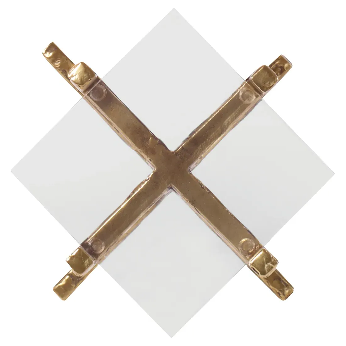 Rosemont Square Side Table - Bronze, Acrylic