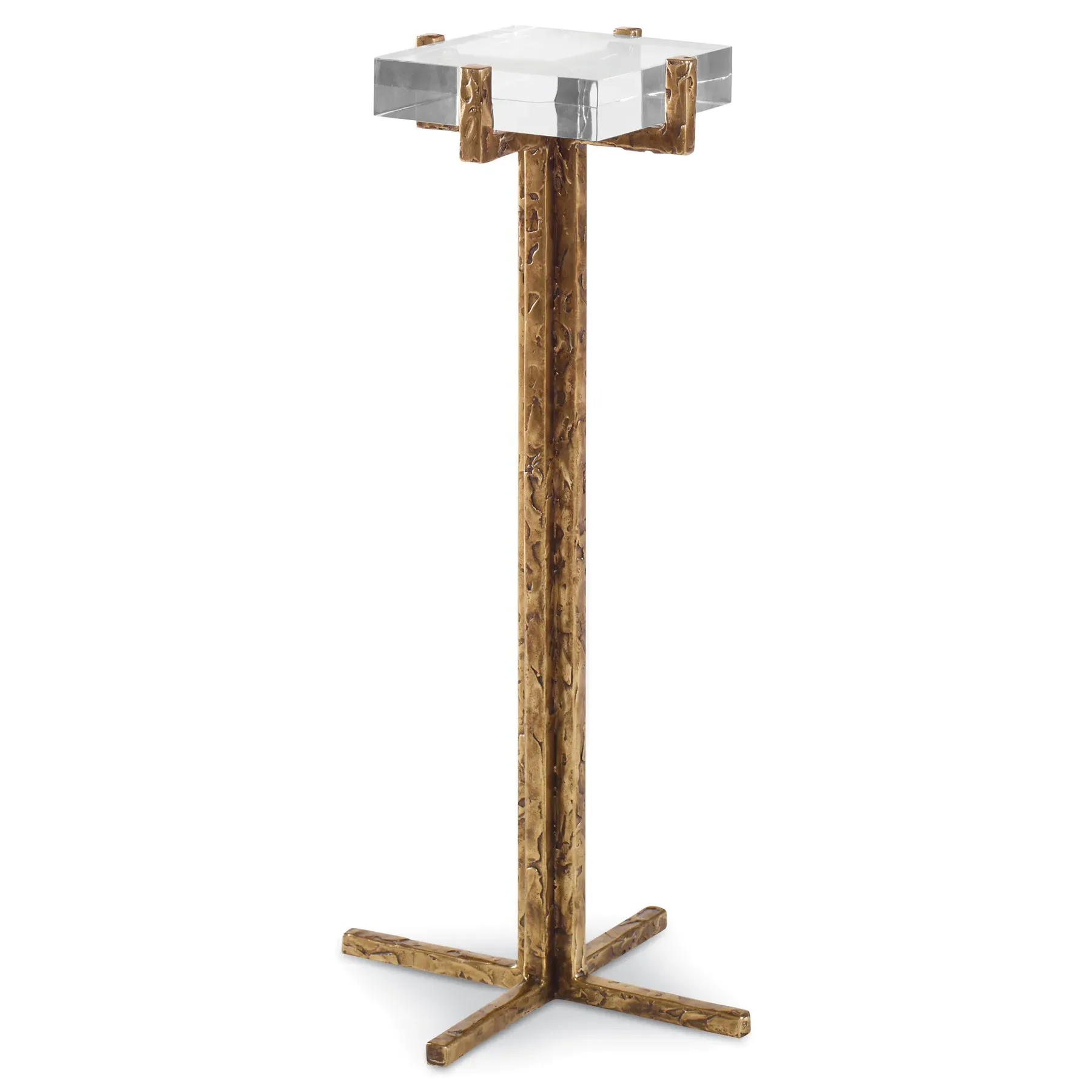 Rosemont Square Side Table - Bronze, Acrylic