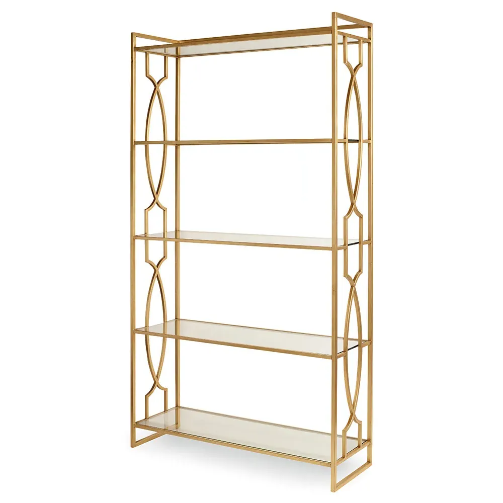 Tyler Etagere - Gold, Metal Glass image