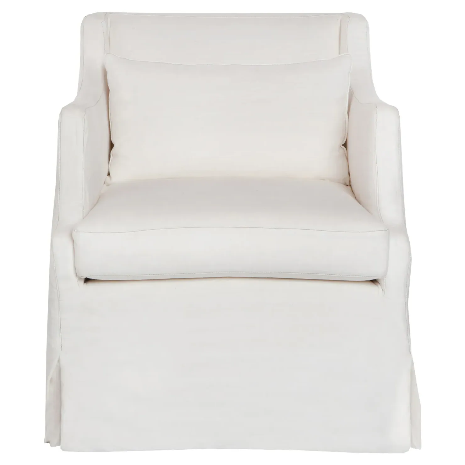 Amalia Slipcovered Occasional Arm Chair - White
