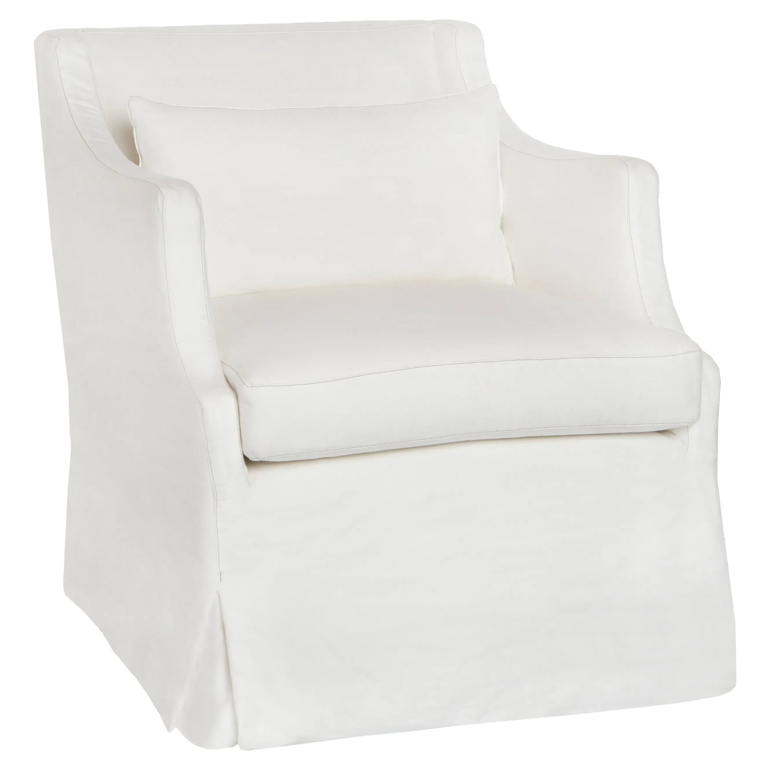 Amalia Slipcovered Occasional Arm Chair - White image