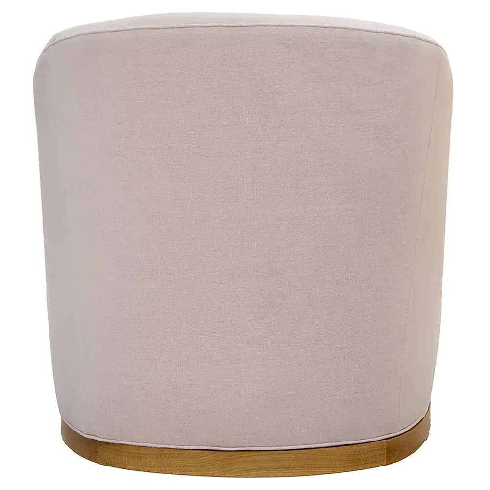 Ava Swivel Arm Chair - Rose Pink, Linen