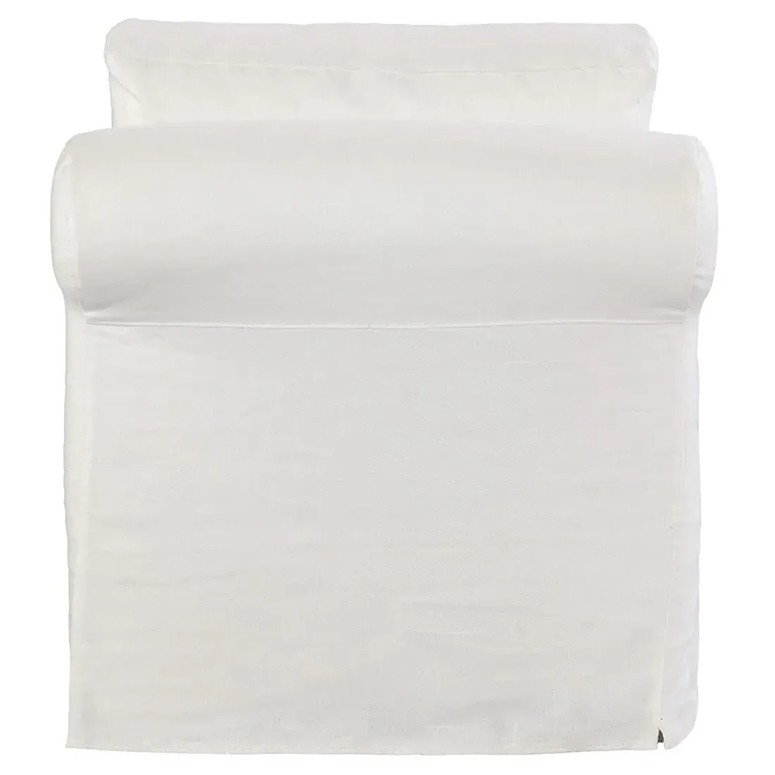 Beckham Slipcovered Slipper Chair - White, Linen