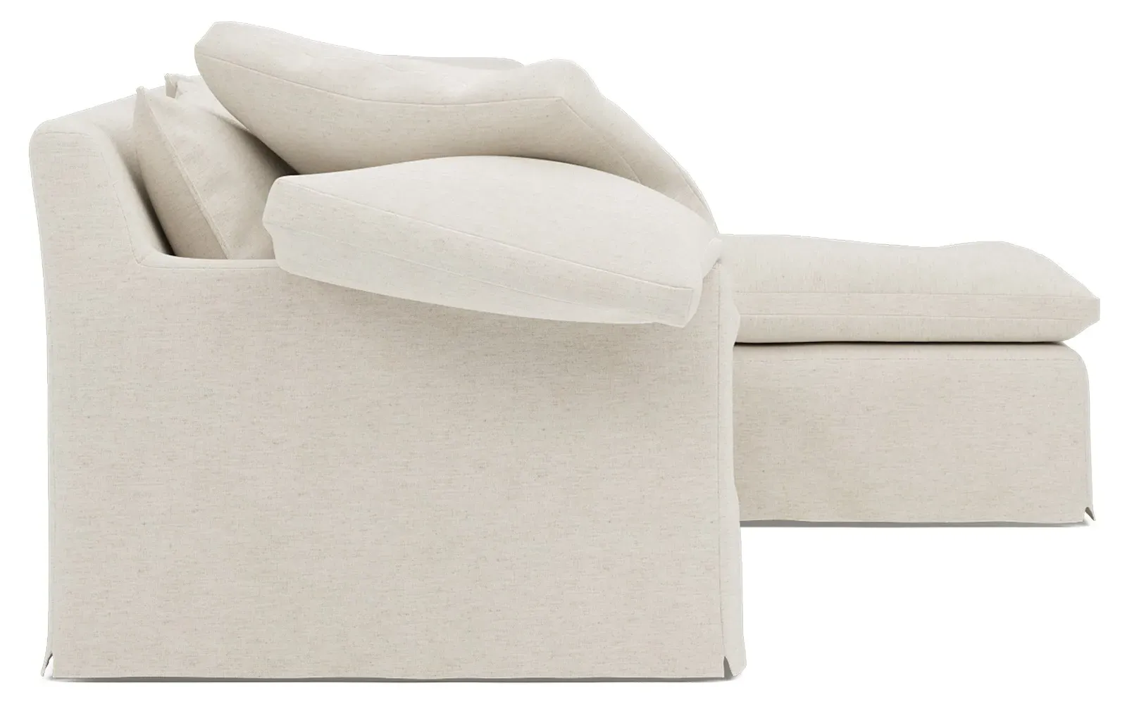 Donato Left Chaise Sectional - Heathered Ivory