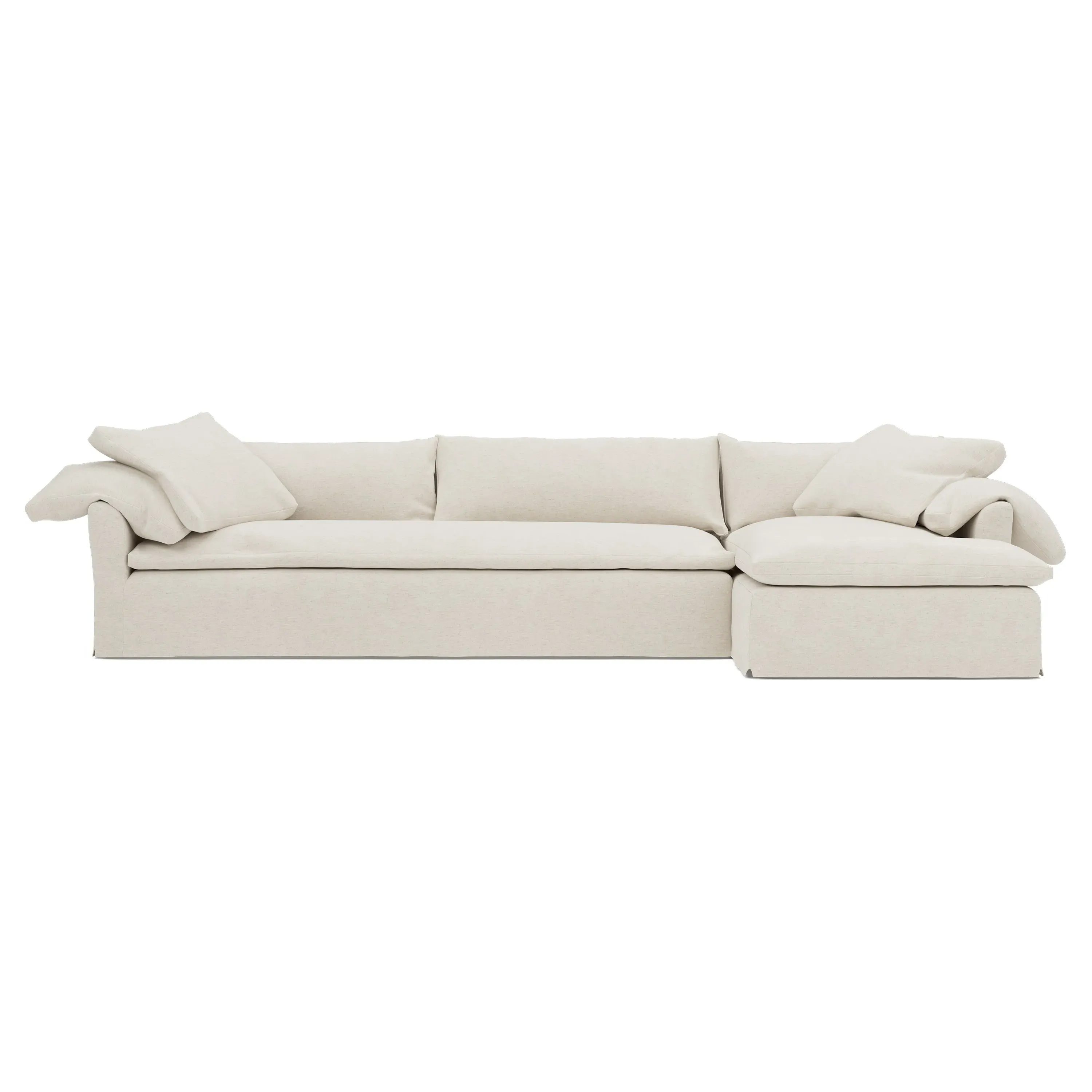 Donato Left Chaise Sectional - Heathered Ivory image