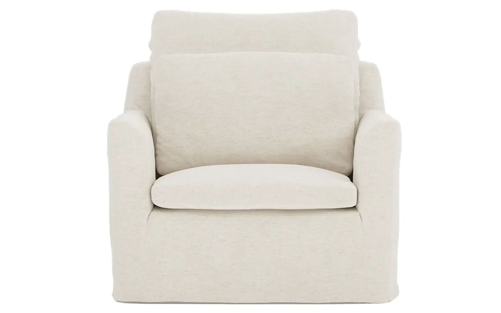 Donato Performance Slipcovered Chair - Heathered Ivory