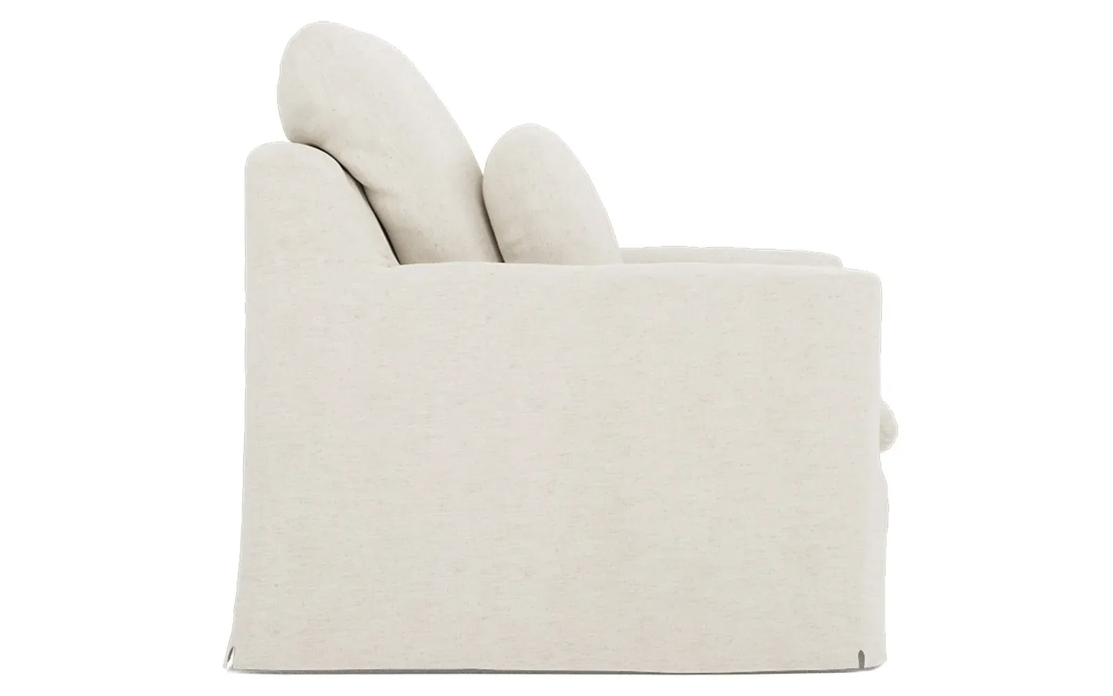 Donato Performance Slipcovered Swivel Chair - Heathered Ivory
