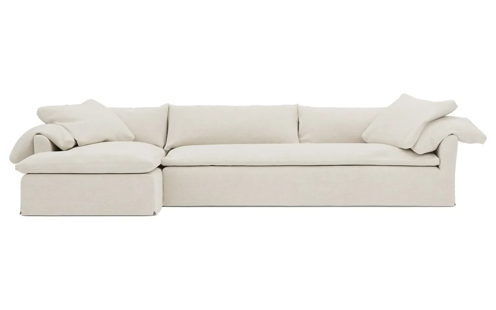 Donato Right Chaise Sectional - Heathered Ivory